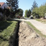 Kopačevo - Setting up pipes for gas pipeline (Vukmanić 2011)